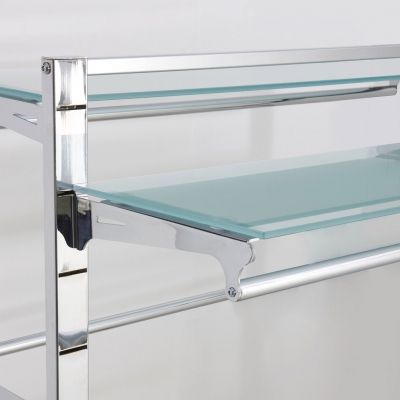 8546A - Pair of shelf brackets with hanging rail 1000 mm in tube Ø22 mm.